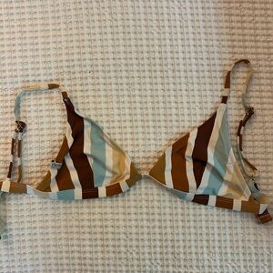 Rhythm Striped Bikini Bottom - Brown and Cream